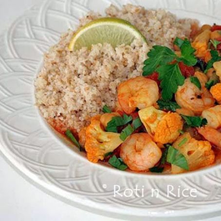 Shrimp and Chickpeas Brown Rice Couscous