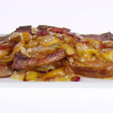 Pork Chops with Apples and Pancetta