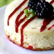 Lime Cheesecake with Blackberry Sauce