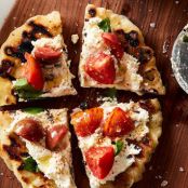 Speedy Romeo's Grilled Pizza with Marinated Tomatoes & Ricotta