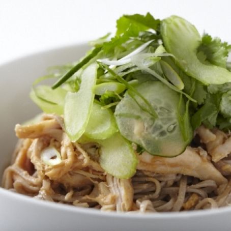 Roasted Chicken & Spicy Peanut Soba Noodles