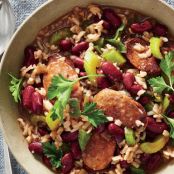 Cajun Red Beans and Brown Rice with Andouille