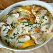 Chicken Breasts Roast with Tarragon and Mustard Sauce