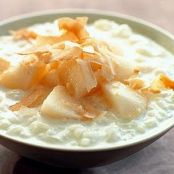 Coconut Rice Pudding with Gingered Asian Pears