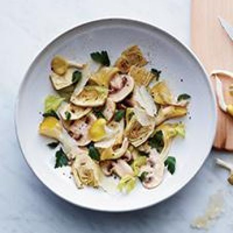 Shaved Baby Artichoke and Marinated Mushroom Salad