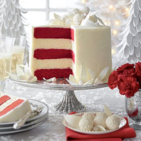 Red Velvet-White Chocolate Cheesecake