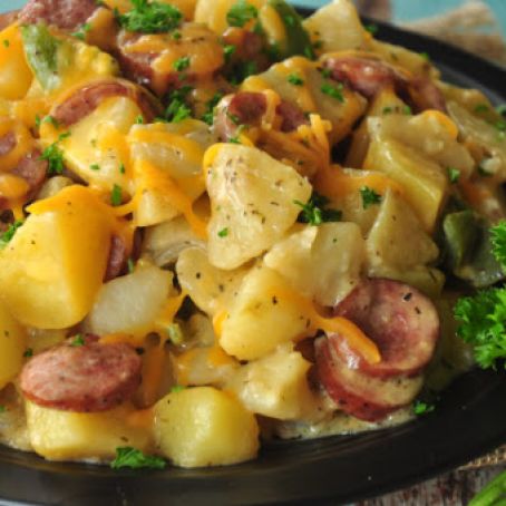 POTATO KIELBASA SKILLET RECIPE