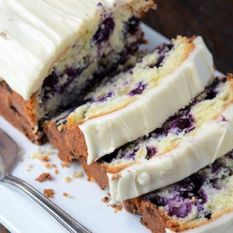 Blueberry Lime Cream Cheese Pound Cake