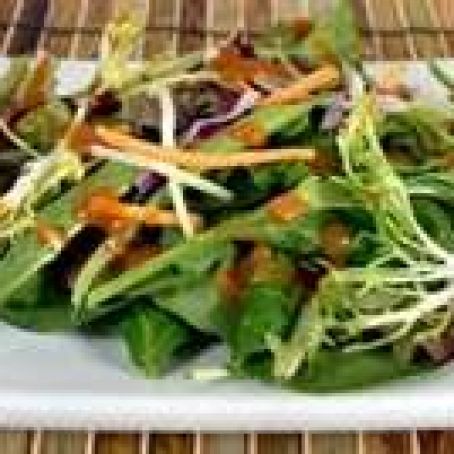 Green Salad with Miso-Ginger Dressing