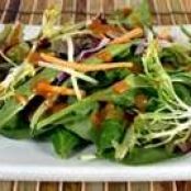 Green Salad with Miso-Ginger Dressing
