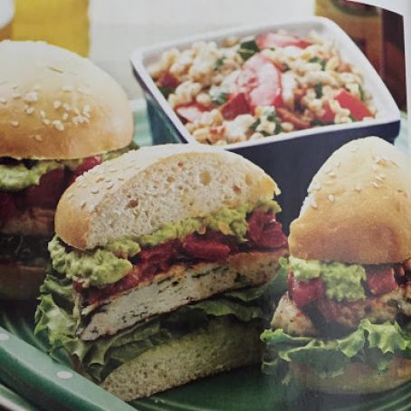 Turkey Burgers with Spicy Pepper Relish