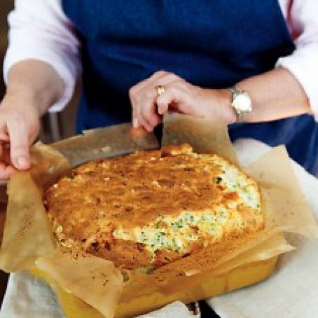 Cheese, Leek, and Herb Souffle Casserole