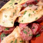 Grilled Pierogies and Kielbasa