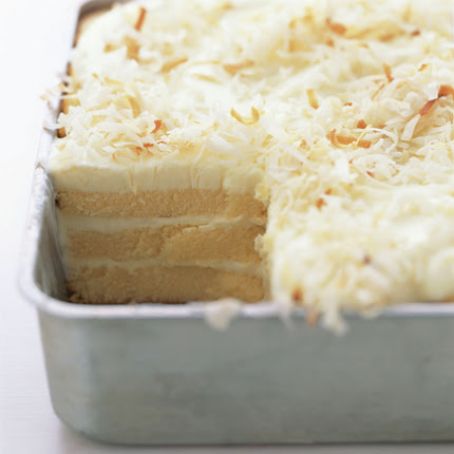 Toasted-Coconut Refrigerator Cake