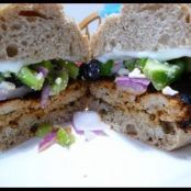 Gyro Burgers with Greek Salad (Rachael Ray)