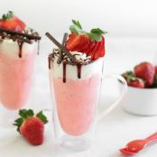 Microwave Strawberry Cream Mug Cake for Two