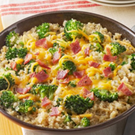 Quinoa with Broccoli, Cheese & Bacon