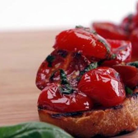 Crostini with Sweet Cherry Tomatoes