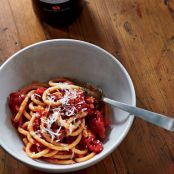 Bucatini all'Amatriciana with Parmigiano
