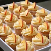 Peach Cupcakes with Peach Cream Cheese Frosting