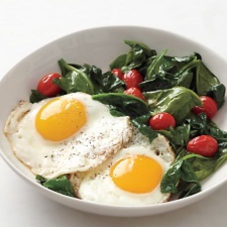 Eggs with Spinach and Tomatoes