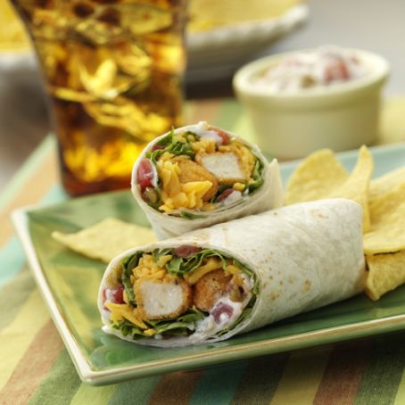 Spicy Crunchy Chicken Wraps