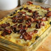 Baked Cheese Grits with Turnip Greens