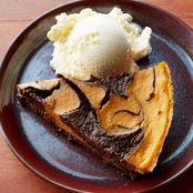 Pumpkin-Brownie Swirl Pie