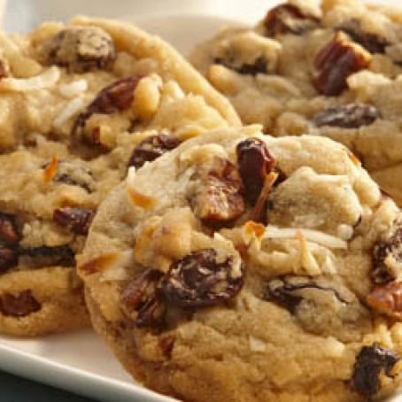 Coconut Raisin Pecan Cookies