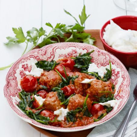 Italian keto meatballs with mozzarella cheese