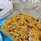 Cheesy pasta and ham