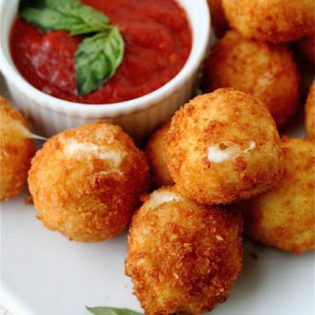 Fried Bocconcini with Spicy Tomato Sauce