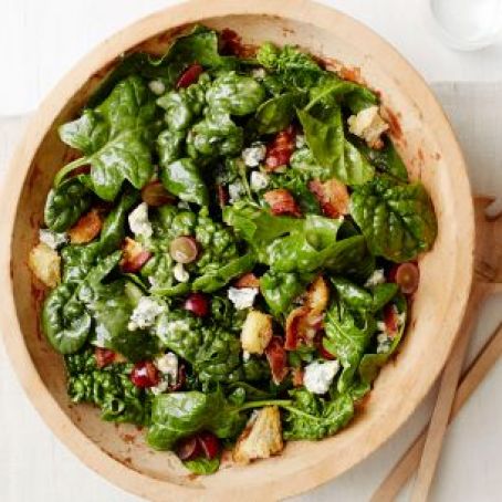 Spinach Salad with Warm Bacon Dressing