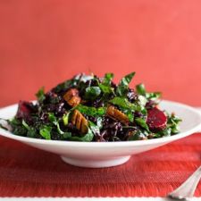 Black Rice, Beet & Kale Salad with Cider Flax Dressing