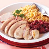 Honey-Cranberry Chicken with Orange-Paprika Rice