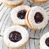 Cardamom-Blackberry Linzer Cookies
