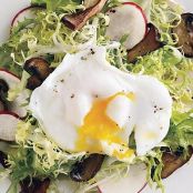 FRISEE & WILD MUSHROOM SALAD w/POACH EGG