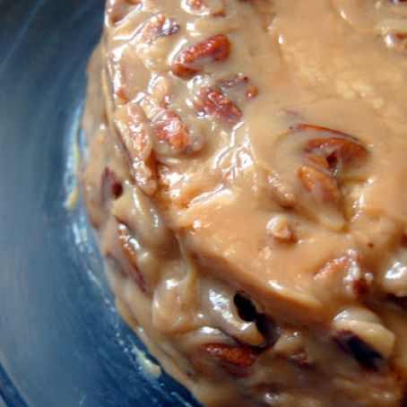 Southern Pecan Praline Cake with Butter Sauce