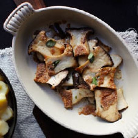 Roasted King Oyster Mushrooms