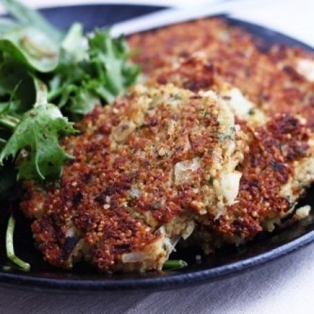 Nutty Quinoa Cakes With Basil and Parmesan