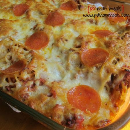 Pizza Spaghetti Bake