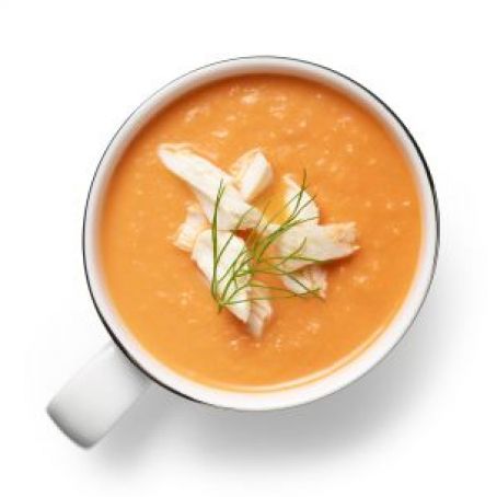 Tomato-Fennel Soup with Crab