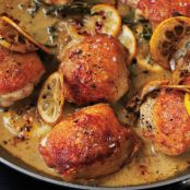 Roasted Chicken Thighs with Lemon and Oregano