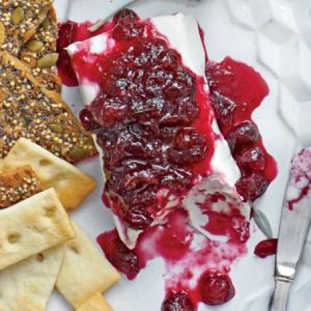 Wine-Spiked Cranberry Cheese Log