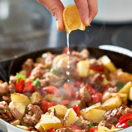 Fried Potatoes and Sausage Skillet
