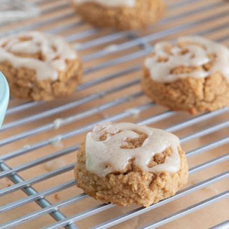 Pumpkin Spice Cookies with Vanilla Cinnamon Icing