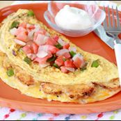 Loaded Chicken Fajita Omelette