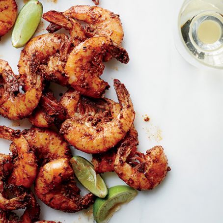 Peel-and-Eat Grilled Shrimp with Harissa