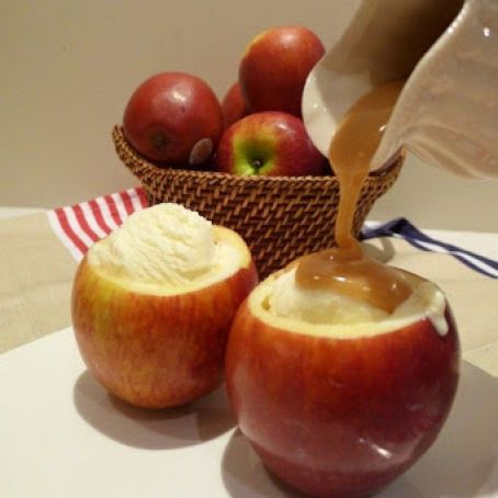 Baked Apple Ice Cream Bowls