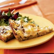 Frittata with Mushrooms, Linguine, and Basil